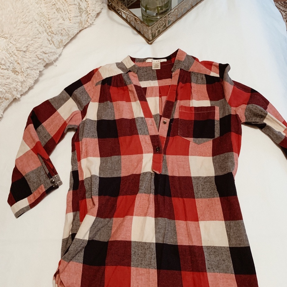 Red Button Up Flannel